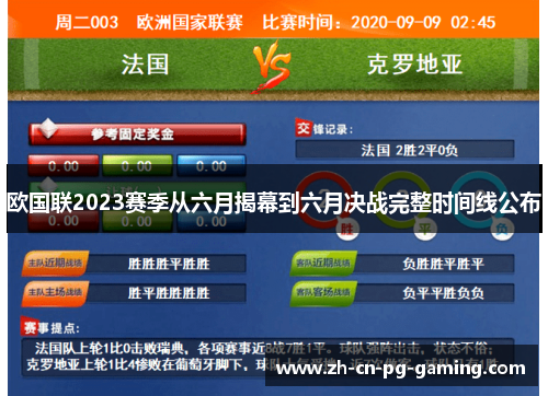 欧国联2023赛季从六月揭幕到六月决战完整时间线公布